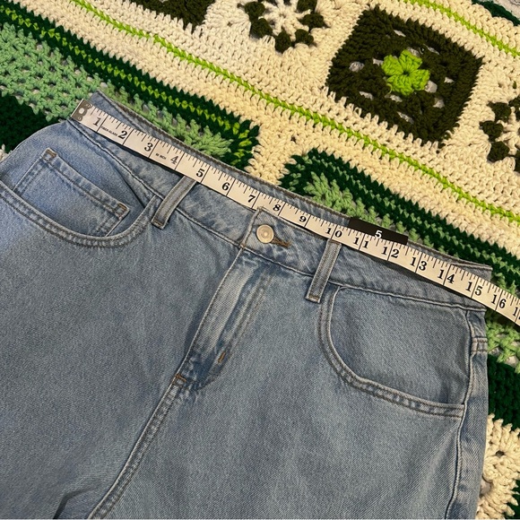 Fashion Nova Low Rider Slouch Fit Jeans Light Blue - Picture 9 of 13